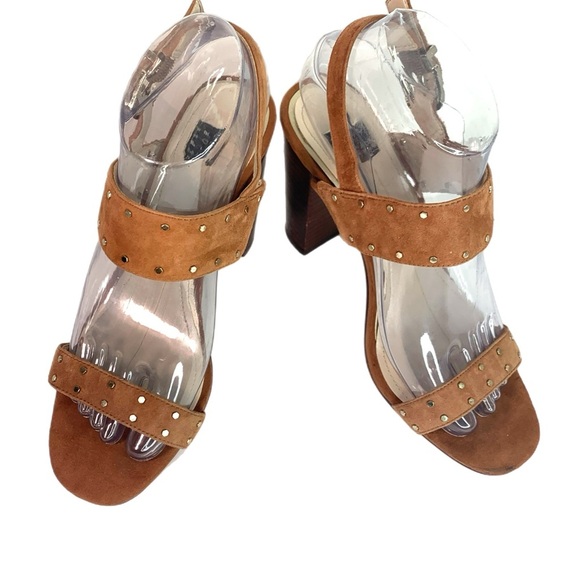 White House Black Market Brown Studded Sandals - Picture 5 of 9